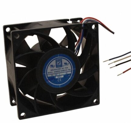 8005837331 OD8038-12HBVXC10A, Fan Tubeaxial 12VDC Square - 80mm L x 80mm H Ball 99.0 CFM (2.77m³/min) 4 Wire Leads Hirschmann