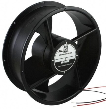 8005184020 OD254AP-24MTB, DC Fans DC Fan, 254x89mm Round, 24VDC, 580CFM, Ball Bearing, Terminals Hirschmann