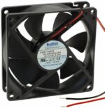 8006007763 FAD1-09225CBLW11, Fan Tubeaxial 12VDC Square - 92.5mm L x 92.5mm H Ball 40.7 CFM (1.14m³/min) 2 Wire Leads Hirschmann