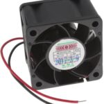 8006866458 MD4028X12B-RSR, Fan Tubeaxial 12VDC Square - 40mm L x 40mm H Ball 18.7 CFM (0.524m³/min) 2 Wire Leads Hirschmann