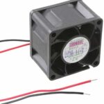 8006873268 MA3828V12B-RSR, Fan Tubeaxial 12VDC Square - 38mm L x 38mm H Ball 19.5 CFM (0.546m³/min) 2 Wire Leads Hirschmann