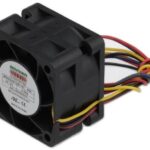 8005816838 MH4028X12B1+6-RSR-PC, Fan Tubeaxial 12VDC Square - 40mm L x 40mm H Ball 25.2 CFM (0.706m³/min) 4 Wire Leads Hirschmann