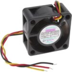 8006925962 G4020S12B2-RSR-EM, Fan Tubeaxial 12VDC Square - 40mm L x 40mm H Ball 6.0 CFM (0.168m³/min) 3 Wire Leads Hirschmann