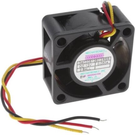 8006925962 G4020S12B2-RSR-EM, Fan Tubeaxial 12VDC Square - 40mm L x 40mm H Ball 6.0 CFM (0.168m³/min) 3 Wire Leads Hirschmann