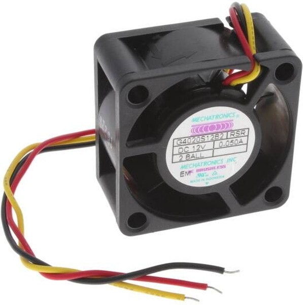 doc007788782 8006925962 G4020S12B2-RSR-EM, Fan Tubeaxial 12VDC Square - 40mm L x 40mm H Ball 6.0 CFM (0.168m³/min) 3 Wire Leads Hirschmann — изображение 1
