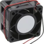8006924677 1611RL-04W-B80-B00, Fan Tubeaxial 12VDC Square - 40mm L x 40mm H Ball 19.4 CFM (0.543m³/min) 2 Wire Leads Hirschmann