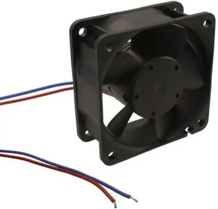8005887629 614NML, Fan Tubeaxial 24VDC Square - 60mm L x 60mm H Ball 14.7 CFM (0.412m³/min) 2 Wire Leads Hirschmann