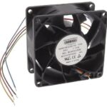 8005810865 MS8038H24B1+6-FHR-2EM, Fan Tubeaxial 24VDC Square - 80mm L x 80mm H Ball 120.5 CFM (3.37m³/min) 4 Wire Leads Hirschmann