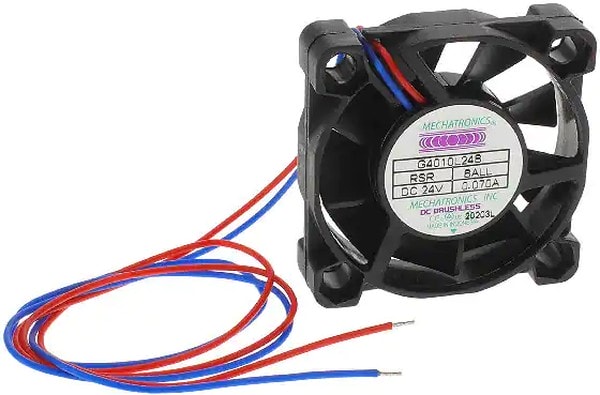 doc007789138 8005915377 G4010L24B-RSR, Fan Tubeaxial 24VDC Square - 40mm L x 40mm H Ball 6.0 CFM (0.168m³/min) 2 Wire Leads Hirschmann — изображение 1
