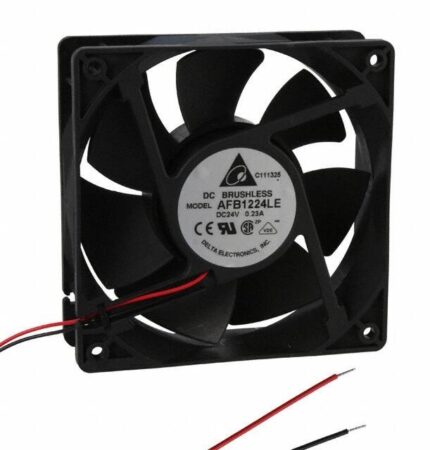 8004746885 AFB1224LE, DC Fans DC Tubeaxial Fan, 120x38mm, 24VDC, Ball Bearing, Lead Wires Hirschmann