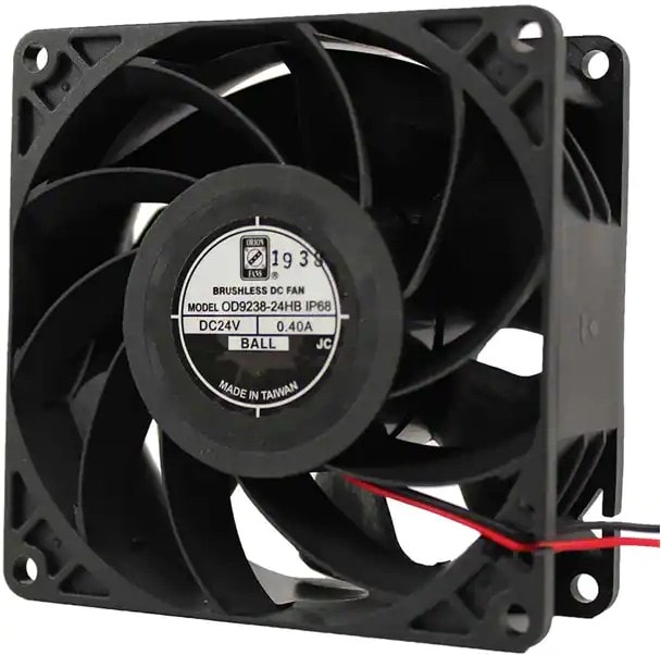 doc007789411 8005184160 OD9238-48HBIP68, DC Fans DC Axial Fan, 92x92x38mm, 48VDC, 100CFM, 12W, 0.25A, 56dBA, Ball, Wire, IP68 Hirschmann — изображение 1