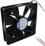 8006095742 4412F/2M, Fan Tubeaxial 12VDC Square - 119mm L x 119mm H Ball 100.1 CFM (2.80m³/min) 3 Wire Leads Hirschmann