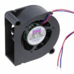 8005854575 B5020L24B-BSR, Fan Blower 24VDC Square/Rounded - 51mm L x 50mm H Ball 6.0 CFM (0.168m³/min) 2 Wire Leads Hirschmann