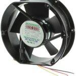 8005827984 MA1751X48B1-FSR, Fan Tubeaxial 48VDC Rectangular/Rounded - 172mm L x 150mm H Ball 290.6 CFM (8.14m³/min) 3 Wire Leads Hirschmann