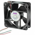 8005741487 G1238H48B-FSR, Fan Tubeaxial 48VDC Square - 119mm L x 119mm H Ball 141.2 CFM (3.95m³/min) 2 Wire Leads Hirschmann