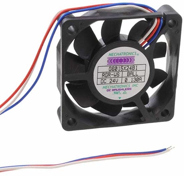 doc007789834 8006849438 G6015X24B1-RGR-WS, Fan Tubeaxial 24VDC Square - 60mm L x 60mm H Ball 24.0 CFM (0.672m³/min) 4 Wire Leads Hirschmann — изображение 1