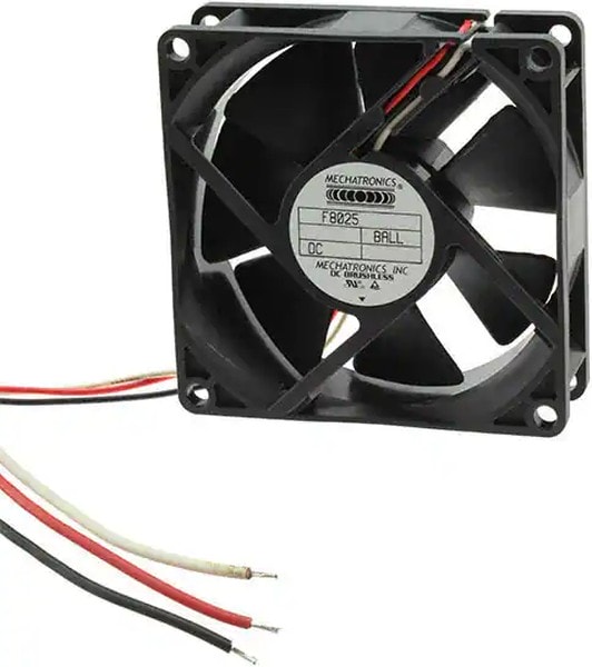 doc007789858 8005876714 F8025X12B1-FHR, Fan Tubeaxial 12VDC Square - 80mm L x 80mm H Ball 53.0 CFM (1.48m³/min) 3 Wire Leads Hirschmann — изображение 1