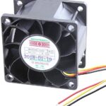 8006843606 ME6038L12B2-FSR, Fan Tubeaxial 12VDC Square - 60mm L x 60mm H Ball 35.5 CFM (0.994m³/min) 3 Wire Leads Hirschmann
