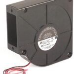 8006034160 19030621A, Fan Blower 24VDC Square/Rounded - 120.7mm L x 120.7mm H Ball 26.0 CFM (0.728m³/min) 2 Wire Leads Hirschmann