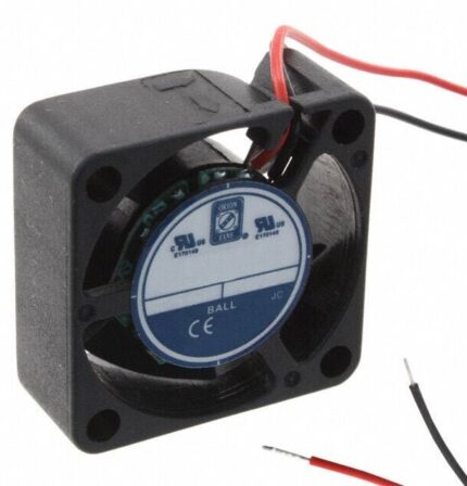 8005184015 OD2510-12MB, DC Fans DC Fan, 25x25x10mm, 12VDC, 2.2CFM, 0.08A, 24dBA, 10000RPM, Ball, 2xWire 28AWG Hirschmann