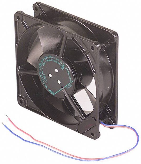doc007790433 8005756453 W2G115-AE31-01, Fan Tubeaxial 24VDC Square - 127mm L x 127mm H Ball 130.0 CFM (3.64m³/min) 2 Wire Leads Hirschmann — изображение 1