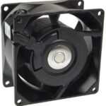 8005859046 19032001A, Fan Tubeaxial 12VDC Square - 79.8mm L x 79.8mm H Ball 35.0 CFM (0.980m³/min) 2 Terminals Hirschmann