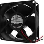 8006976537 OD8032-12HBIP69K, Fan Tubeaxial 12VDC Square - 80mm L x 80mm H Ball 77.0 CFM (2.16m³/min) 2 Wire Leads Hirschmann