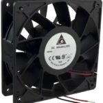 8006565691 PFB1224EHEWCA, Fan Tubeaxial 24VDC Square - 120mm L x 120mm H Ball 181.3 CFM (5.08m³/min) 2 Wire Leads Hirschmann
