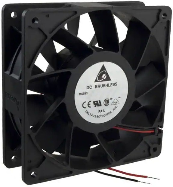 doc007790517 8006565691 PFB1224EHEWCA, Fan Tubeaxial 24VDC Square - 120mm L x 120mm H Ball 181.3 CFM (5.08m³/min) 2 Wire Leads Hirschmann — изображение 1
