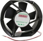 8006998490 MA1751E12B-FSR, Fan Tubeaxial 12VDC Rectangular/Rounded - 172mm L x 150mm H Ball 269.2 CFM (7.54m³/min) 2 Wire Leads Hirschmann