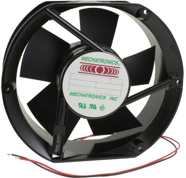 doc007790605 8006998490 MA1751E12B-FSR, Fan Tubeaxial 12VDC Rectangular/Rounded - 172mm L x 150mm H Ball 269.2 CFM (7.54m³/min) 2 Wire Leads Hirschmann — изображение 1