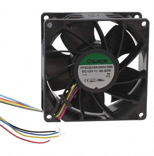 doc007790617 8006101082 PF92381BX-000U-S99, FAN AXIAL 92X38MM 12VDC WIRE Hirschmann — изображение 1