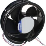 8005738331 6312/2TDHP, Fan Tubeaxial 12VDC Round - 172mm Dia Ball 353.0 CFM (9.88m³/min) 4 Wire Leads Hirschmann