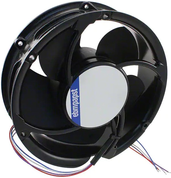 doc007790713 8005738331 6312/2TDHP, Fan Tubeaxial 12VDC Round - 172mm Dia Ball 353.0 CFM (9.88m³/min) 4 Wire Leads Hirschmann — изображение 1