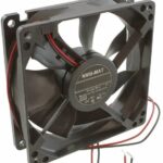 8006169594 3610SB-04W-B50-E00, Fan Tubeaxial 12VDC Square - 92mm L x 92mm H Ball 54.4 CFM (1.52m³/min) 2 Wire Leads Hirschmann