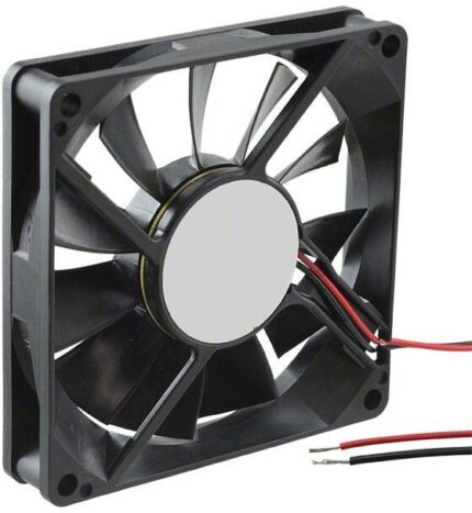 8007017906 3106KL-04W-B40-B00, Fan Tubeaxial 12VDC Square - 80mm L x 80mm H Ball 28.2 CFM (0.790m³/min) 2 Wire Leads Hirschmann