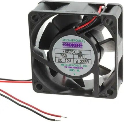 8005758507 F6025E12B3-RSR, FAN AXIAL 60X25MM 12VDC WIRE Hirschmann