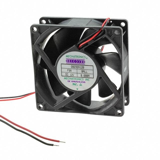doc007790955 8005897760 G9232X12B-FSR, Fan Tubeaxial 12VDC Square - 92mm L x 92mm H Ball 68.0 CFM (1.90m³/min) 2 Wire Leads Hirschmann — изображение 1