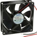 8006647557 FAD1-09225CBMW11, Fan Tubeaxial 12VDC Square - 92.5mm L x 92.5mm H Ball 44.7 CFM (1.25m³/min) 2 Wire Leads Hirschmann