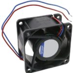 8005881903 612JH, Fan Tubeaxial 12VDC Square - 60mm L x 60mm H Ball 41.2 CFM (1.15m³/min) 2 Wire Leads Hirschmann
