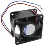 8005881903 612JH, Fan Tubeaxial 12VDC Square - 60mm L x 60mm H Ball 41.2 CFM (1.15m³/min) 2 Wire Leads Hirschmann