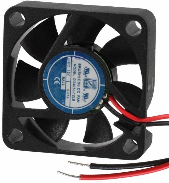 doc007791230 8005867899 OD4010-12LB, FAN AXIAL 40X10.5MM 12VDC WIRE Hirschmann — изображение 1