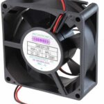 8006871436 G8032M12B-RSR-L15, Fan Tubeaxial 12VDC Square - 80mm L x 80mm H Ball 41.0 CFM (1.15m³/min) 2 Wire Leads Hirschmann