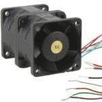 8006150022 GFC0412DS-DF00, Fan Tubeaxial (Dual) 12VDC Square - 40mm L x 40mm H Ball 32.2 CFM (0.902m³/min) 4 Wire Leads per Fan Hirschmann