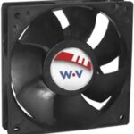 8006955793 DC1202512J2B-2T0, Fan Tubeaxial 12VDC Square - 120mm L x 120mm H Ball 67.8 CFM (1.90m³/min) 2 Wire Leads Hirschmann