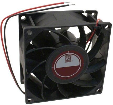 8005184136 OD8038-48HB-VXC, DC Fans DC Vane Axial Fan, High Static Pressure, 80x80x38mm, 48VDC, 99CFM, Ball, Wire Hirschmann