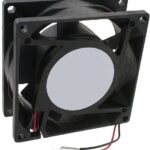 8006906031 19032556A, Fan Tubeaxial 24VDC Square - 80mm L x 80mm H Ball 45.0 CFM (1.26m³/min) 2 Wire Leads Hirschmann