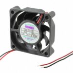 8006160015 G6015X12B-RHR-EM, Fan Tubeaxial 12VDC Square - 60mm L x 60mm H Ball 22.0 CFM (0.616m³/min) 2 Wire Leads Hirschmann