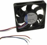8004985479 712F/2, DC Fans Tubeaxial Fan, 70x70x15mm, 12VDC, 25.9CFM, Speed Signal/Open Collector Output Hirschmann — изображение 2