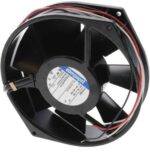 8005758100 7112N/2, Fan Tubeaxial 12VDC Round - 150mm Dia Ball 212.0 CFM (5.94m³/min) 3 Wire Leads Hirschmann